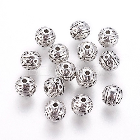 Tibetan Style Zinc Alloy Beads X-PALLOY-L230-01AS-RS-1
