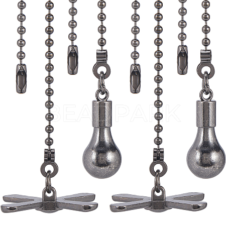 Alloy Ceiling Fan Pull Chain Extenders FIND-WH0418-76B-1