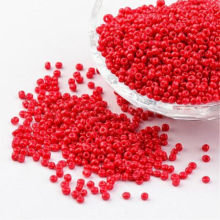 12/0 1.5~2mm Baking Paint Glass Seed Beads Loose Spacer Beads X-SEED-S001-K20-1