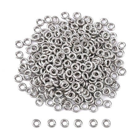 Tarnish Resistant 304 Stainless Steel Open Jump Rings X-STAS-Q186-02-4x1mm-1