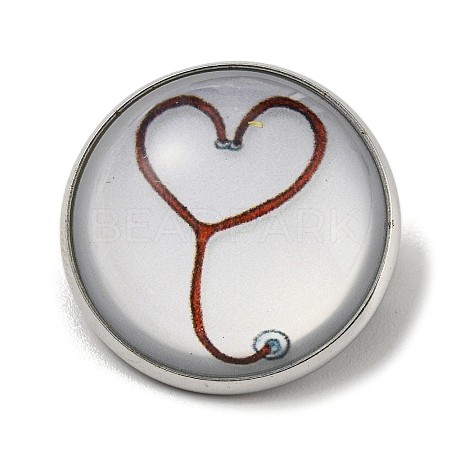 Round Glass Brooches FIND-Q096-01N-1