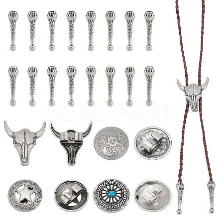 Alloy Bolo Tie Slide Clasps DIY-PH0022-64-1