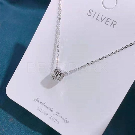 925 Sterling Silver Pendant Necklaces NJEW-BB34688-P-1
