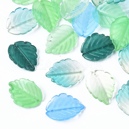 Spray Painted Glass Pendants GLAA-N042-004-1