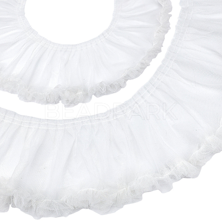 2Yards Polyester Pleated Lace Trim OCOR-CY0003-23B-1