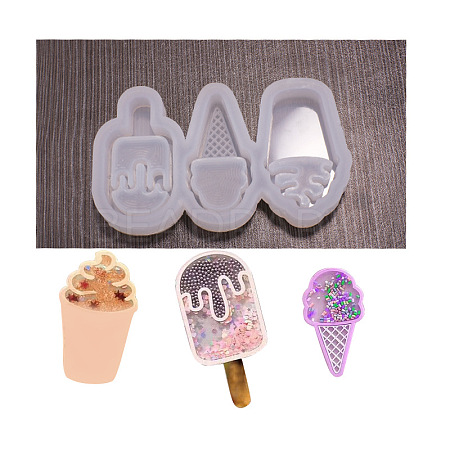 Ice Cream Cup & Ice Cream Cone & Ice Lolly Silicone Molds DIY-C045-01-1