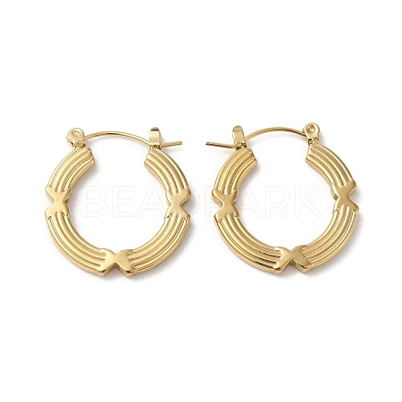 Rack Plating 304 Stainless Hoop Earrings for Women EJEW-Z026-34G-1