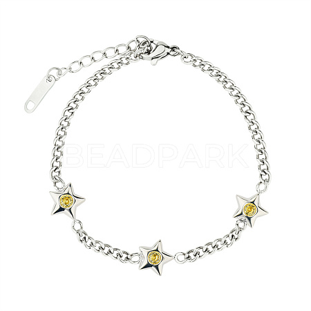 Star Micro Pave Zircon Charm Bracelet EC4914-2-1