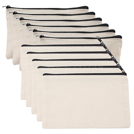 Cloth Blank DIY Craft Bag Canvas Pen Bag ABAG-WH0023-12C-1