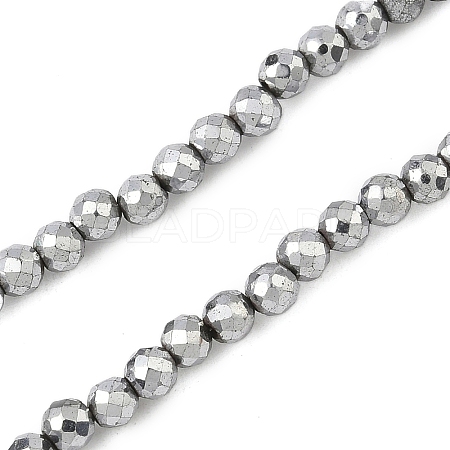 Electroplate Synthetic Magnetic Hematite Beads Strands G-A263-B01-02C-1