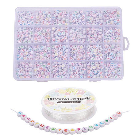DIY Letter Bracelet Making Kit for Children's Day DIY-YW0001-88A-01-1