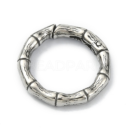 Tibetan Style 316 Surgical Stainless Steel Spring Gate Rings STAS-E191-01AS-01-1