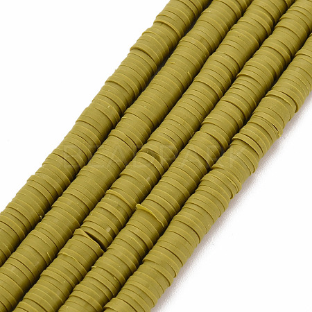 Handmade Polymer Clay Bead Strands CLAY-T002-6mm-55-1