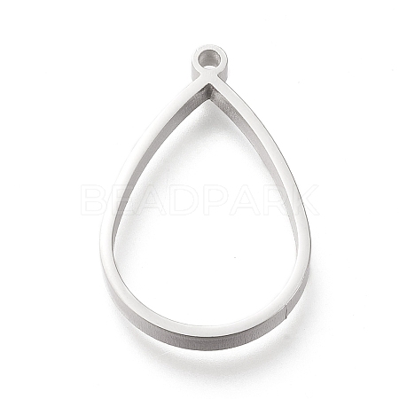 Non-Tarnish 304 Stainless Steel Open Back Bezel Polishing Pendants LS-STAS-K208-14-1