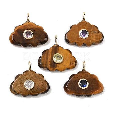 Natural Tiger Eye Pendants GG-CBA5B00-01G-03-1