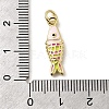 Brass Enamel Pendants X1-KK-A266-39G-03-3