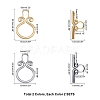 PVD Vacuum Plating 304 Stainless Steel Toggle Clasps STAS-UN0010-31-2