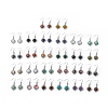 Gemstone Vase Dangle Earrings EJEW-A092-01P-1