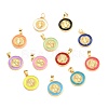 Brass Enamel Pendants KK-P209-02G-RS-1