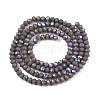 Electroplate Opaque Solid Color Glass Beads Strands EGLA-A044-P2mm-L10-3