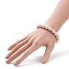 Natural Fossil Bead Stretch Bracelets BJEW-K212-C-015-5