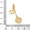 Brass Micro Pave Clear Cubic Zirconia European Dangle Charms KK-G483-13G-3