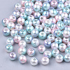 Rainbow ABS Plastic Imitation Pearl Beads OACR-Q174-6mm-05-2