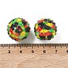 Round Resin Rhinestone Beads OACR-Z035-02B-3