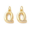 Rack Plating Eco-friendly Brass Micro Pave Clear Cubic Zirconia Charms KK-D072-01G-Q-NR-1