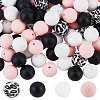 BENECREAT 100Pcs Silicone Beads SIL-BC0001-01-1