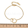 304 Stainless Steel Link Bracelets for Women BJEW-G755-01G-5