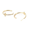 Cubic Zirconia Open Hoop Earrings for Girl Women ZIRC-Z018-25G-3
