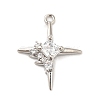 Brass Micro Pave Cubic Zirconia Pendants X-KK-Q772-04P-1