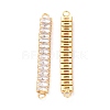 Brass Clear Cubic Zirconia Links Connectors ZIRC-G170-24G-2