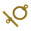 Tibetan Style Alloy Toggle Clasps X-TIBE-2099-AG-RS-1