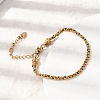 304 Stainless Steel Rope Chains Bracelets for Women BJEW-A158-02C-G-3