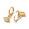 Rack Plating Brass Micro Pave Cubic Zirconia Leverback Earrings EJEW-P221-35G-2