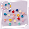 48pcs 8 colors Epoxy Resin Beads RESI-GA0001-28-4