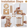 Pine Wood Crochet Basket Display Stand Base DIY-WH0656-88C-3