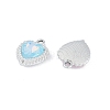 UV Plating Alloy with Mixed Color Glass Rhinestone Pendants FIND-M018-36P-2