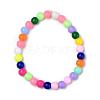 Opaque Acrylic Beaded Stretch Kids Bracelets BJEW-JB02068-1