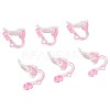 Plastic Clip-on Earring Findings X-FIND-Q001-02-1