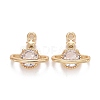 Rack Plating Brass Micro Pave Clear Cubic Zirconia Charms KK-E267-11LG-1