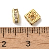 Brass Rhinestone Spacer Beads X-RSB071NF-01G-2