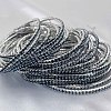 Brass Rhinestone Tennis Bracelets WG6EB7A-14-1