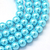 Baking Paint Glass Pearl Bead Strands HY-Q003-3mm-48-1