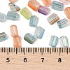 Transparent Spray Painted Glass Beads SEED-L011-10A-01-4