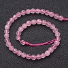 Natural Rose Quartz Beads Strands X-G-G099-F4mm-15-4