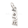 Rack Plating Brass Cubic Zirconia Charms KK-K270-25P-2