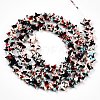 Spray Painted Synthetic Turquoise Beads Strands UNKW-T001-11K-03-5